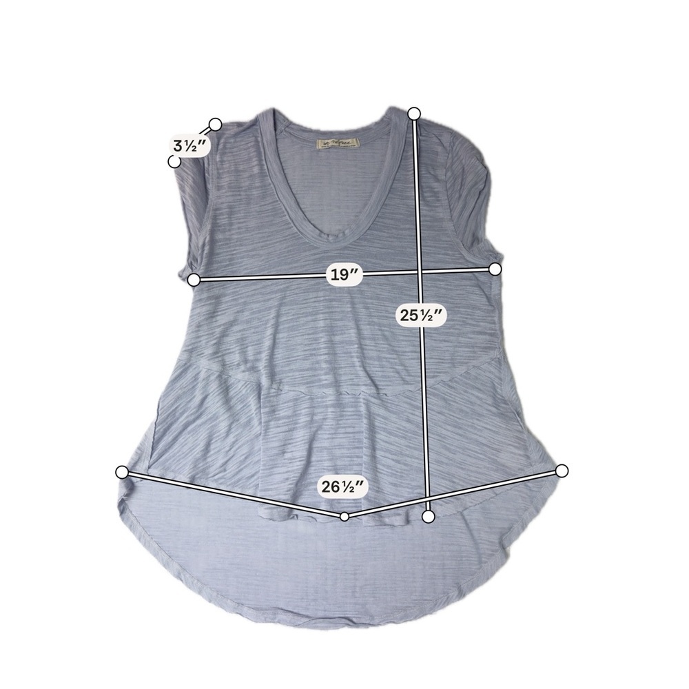 We The Free Light Blue Layered Top Size XS - Picture 5 of 10